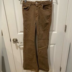 Garage Brown Denim Flare Jeans